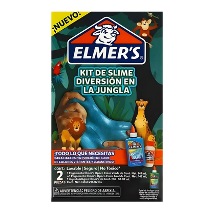 Kit Slime Jungle Jam Elmers Diversion En La Jungla 2 Piezas