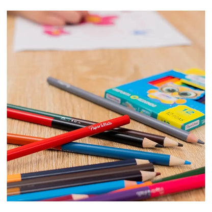 12 Lápices Colores Paper Mate Redondos Unipunta - Papermate