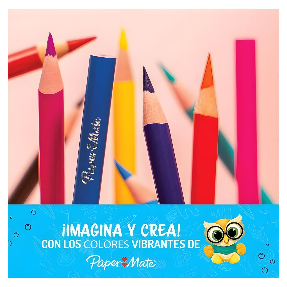 12 Lapices Colores Paper Mate Unipunta Redondos 3mm Colores Surtidos