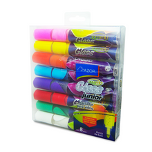 Marcadores Azor Vidrio Cristal Aquarelo Glass 8 Piezas