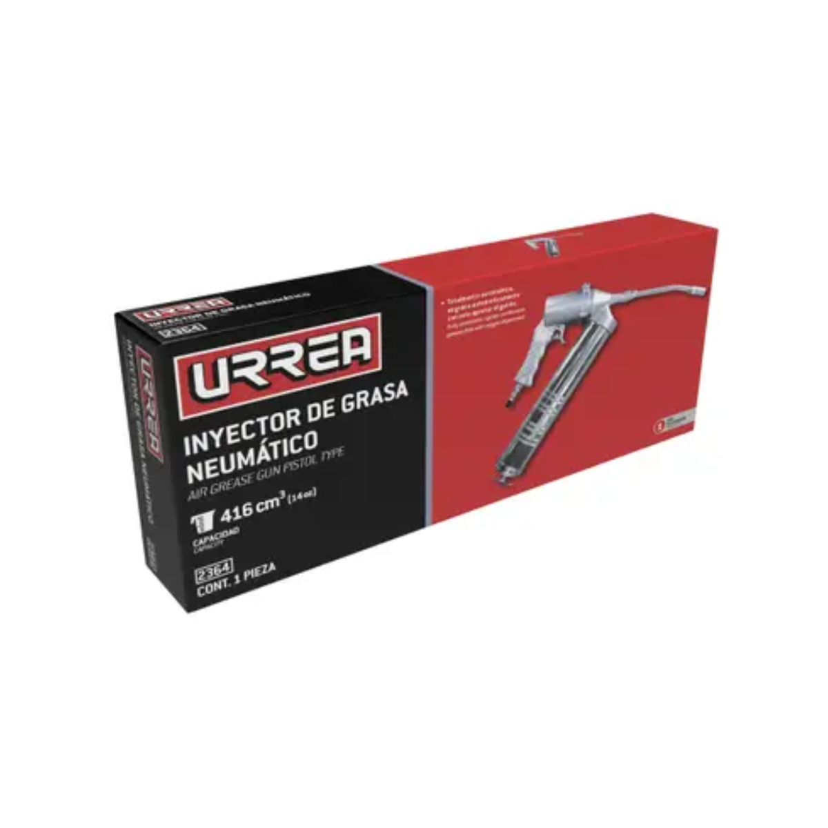 Inyector Grasa Urrea Neumático 400g 2,400 - 6,000PSI
