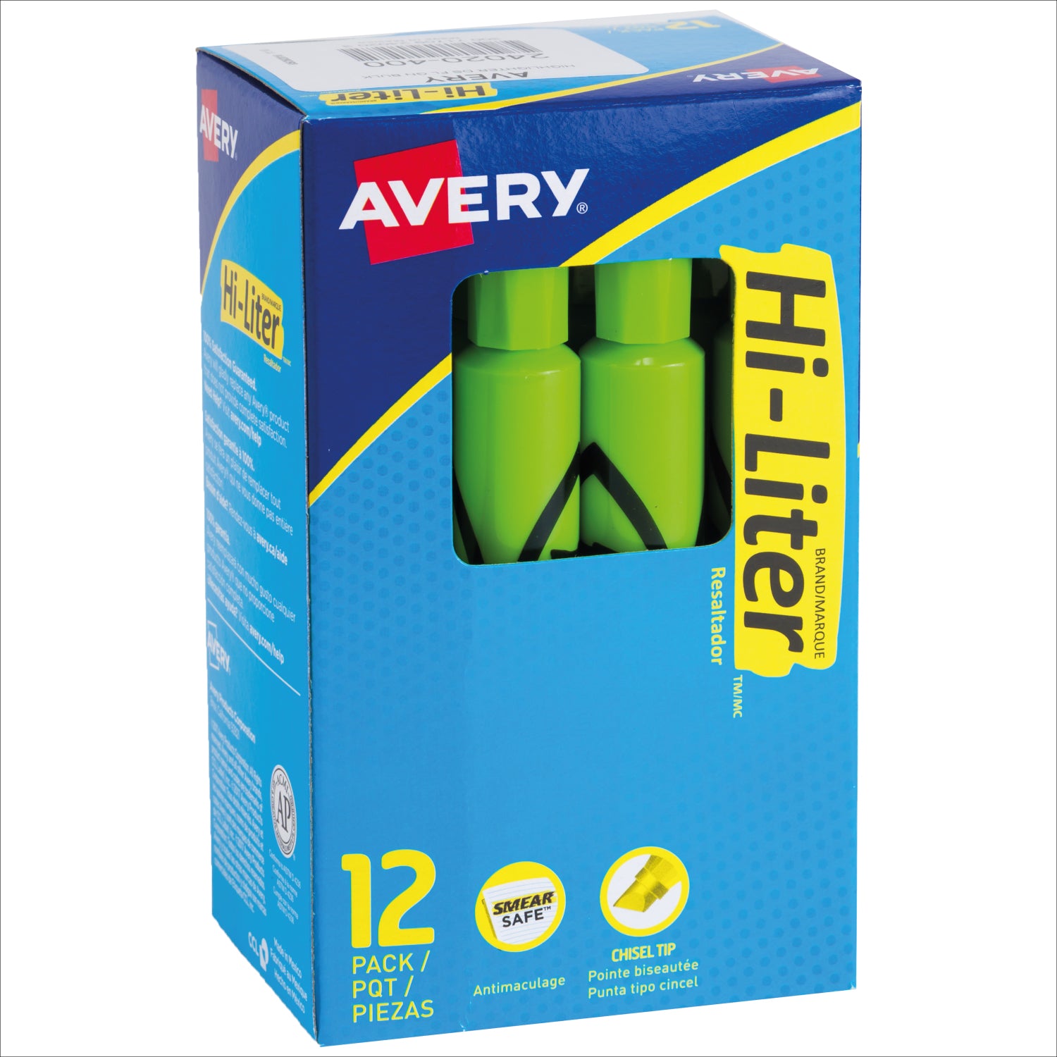 12 Marcatextos Plumon Resaltdor Avery Neon Fluorescentes - MarchanteMX