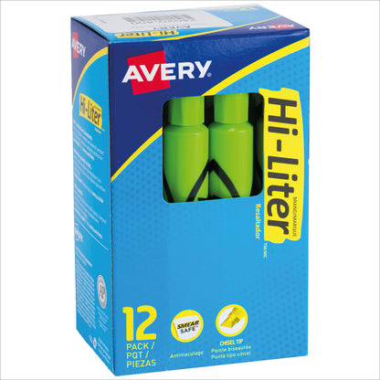 12 Marcatextos Plumon Resaltdor Avery Neon Fluorescentes - MarchanteMX