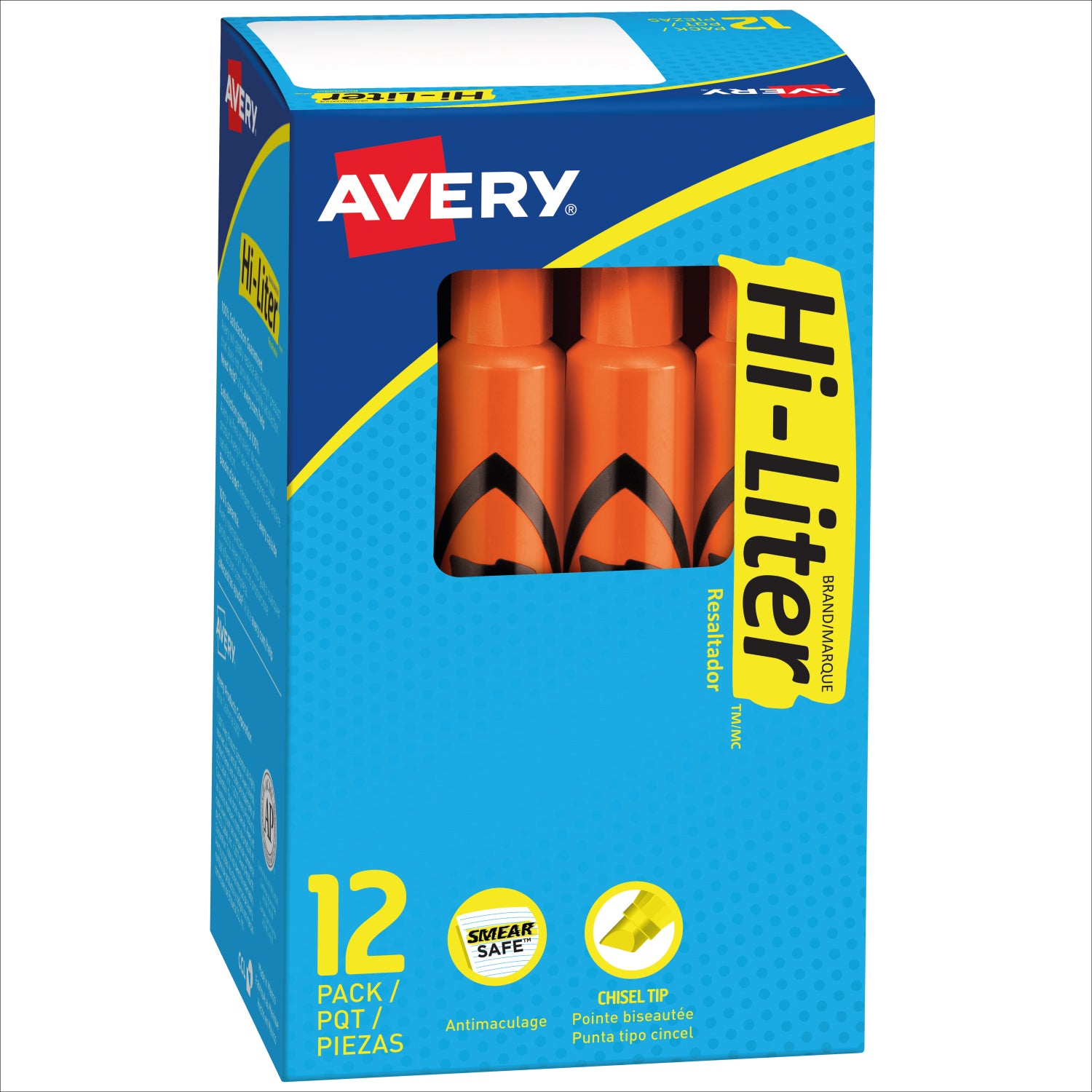 12 Marcatextos Plumon Resaltdor Avery Neon Fluorescentes - MarchanteMX