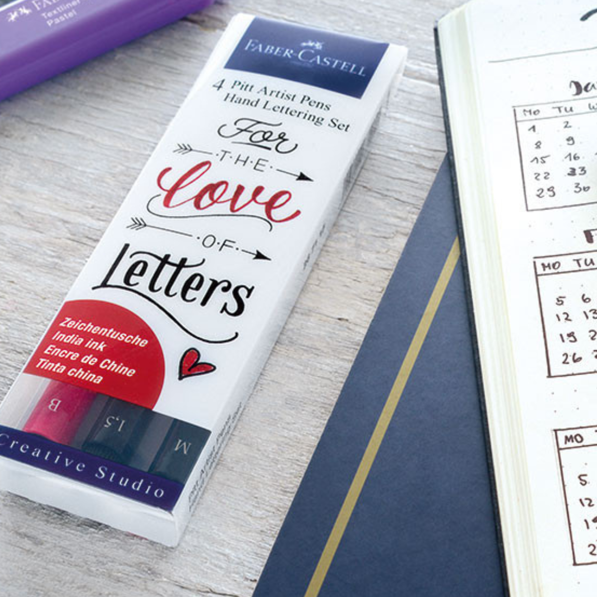 Rotuladores Negro/Rojo Faber Castell Profesionales 4 Pz - MarchanteMX