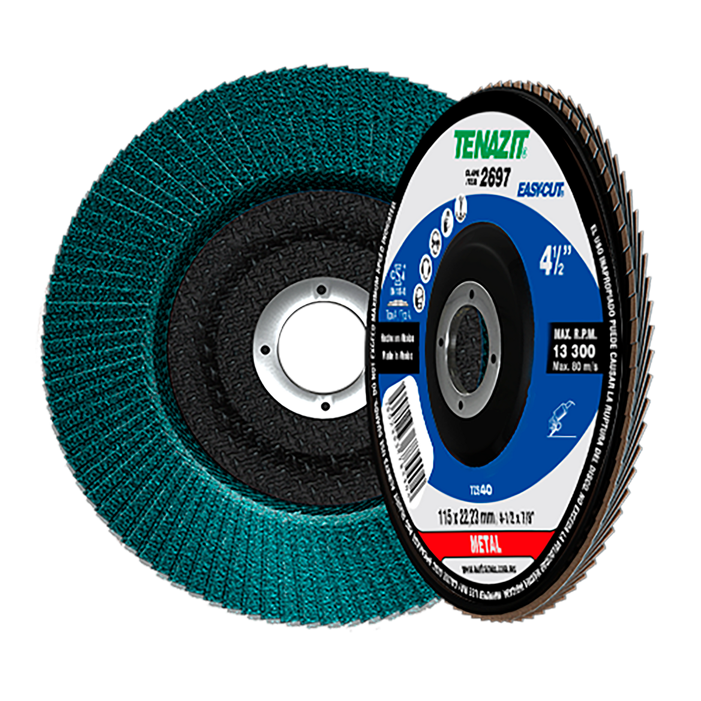 5 piezas Disco Laminado Tenazit Grano 40, 115 x 22.23 mm