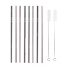 Popotes Ecológicos Acero Inoxidable Reusable Recto 4 Piezas