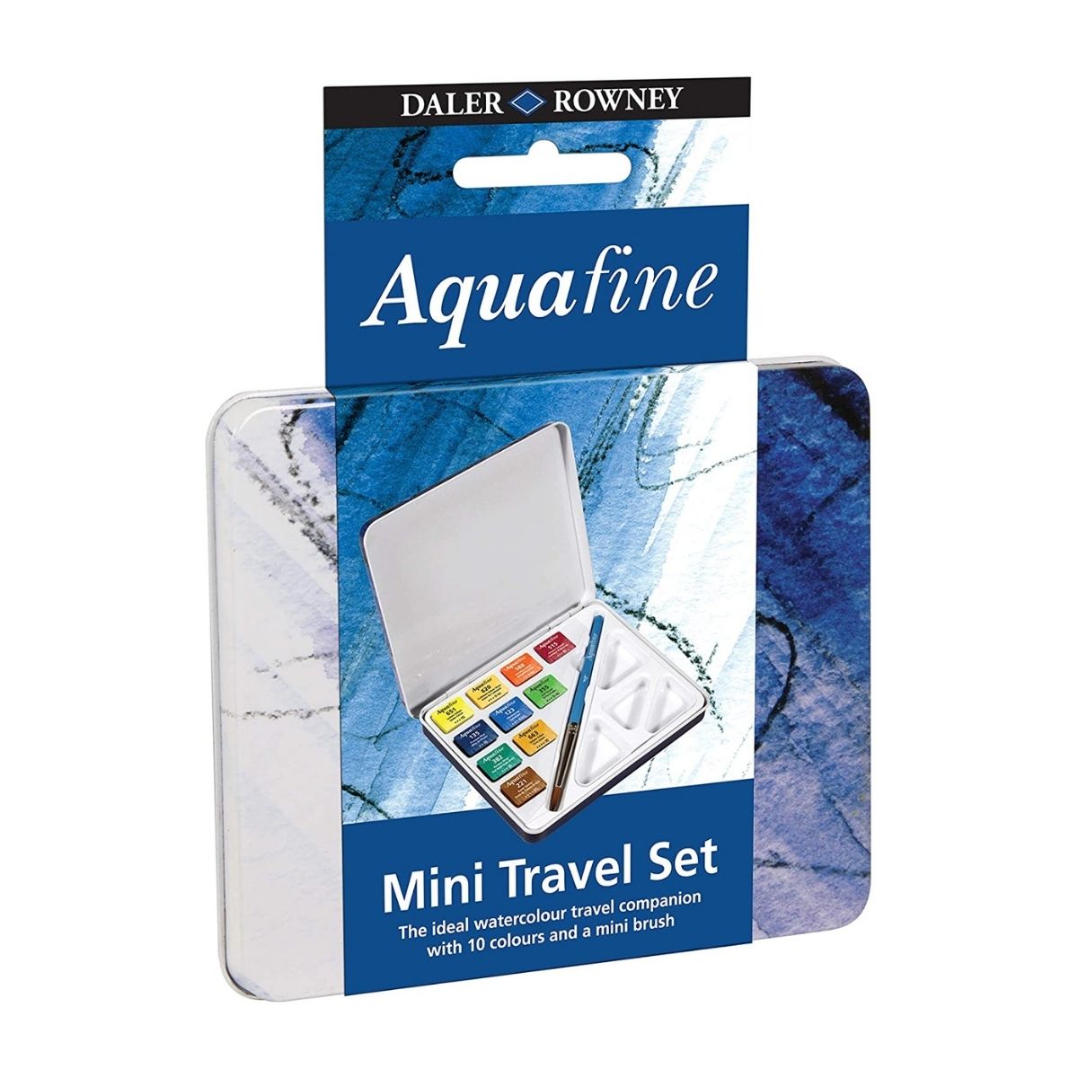 Set 10 Acuarelas Aquafine Pastilla Estuche Mini Daler Rowney