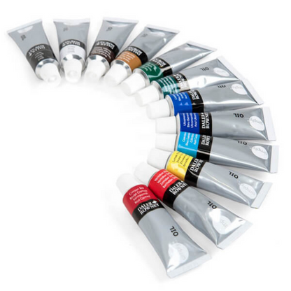 Set 12 Pinturas Óleo Tubo Estuche Daler Rowney Simply 12ml