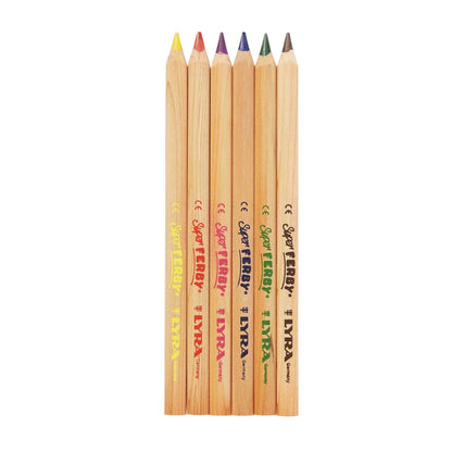 Lápices de Colores Vivos Madera Triangular Profesionales Lyra 6 Piezas - lyra
