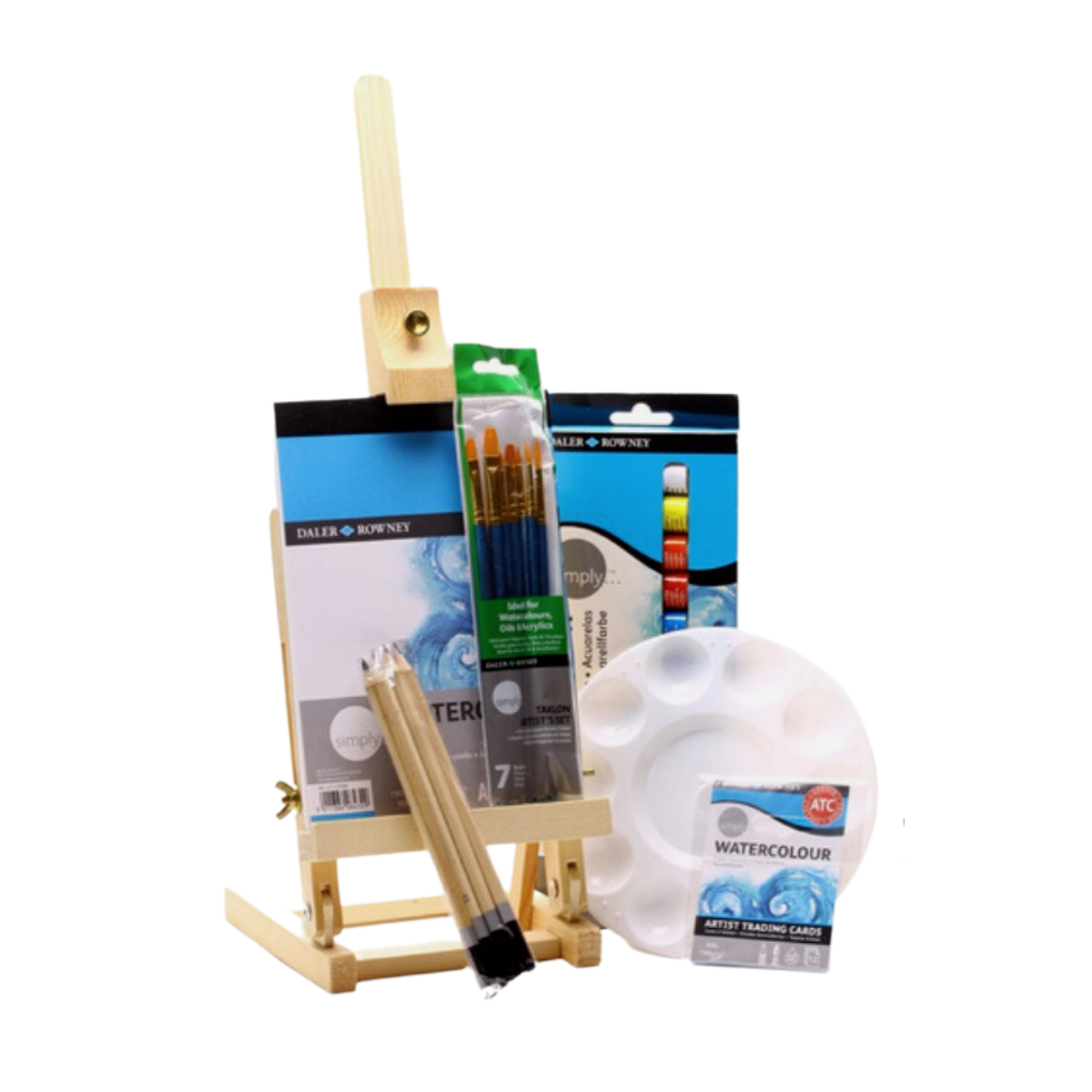 Set Pintura Acuarela Con Caballete Daler Rowney Simply 38 Piezas