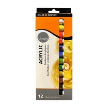 Pintura Acrílica Tubo Daler Rowney Simply 12 Colores 12ml