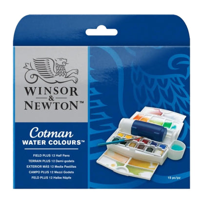 Estuche 12 Acuarelas Cotman Field Plus Winsor & Newton - Marchante MX
