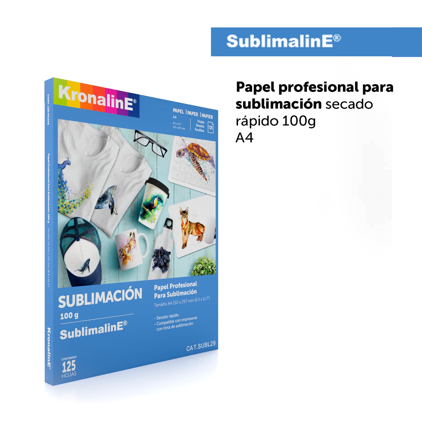 125 Hojas Papel Sublimacion Sublimar Kronaline Subl29 28x43