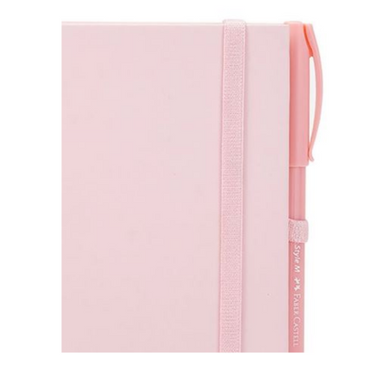 Set Mini Libreta Dibujo Rosa Pastel + Pluma Faber Castell - MarchanteMX