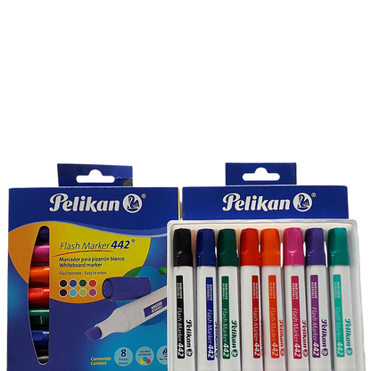 Marcadores para Pizarrón Blanco Flash Marker 442 Pelikan 8 Piezas