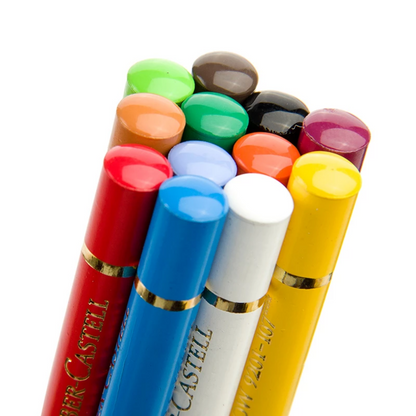 Lápices de Colores Faber Castell Polychromos Profesionales Premium 12 Pz - MarchanteMX