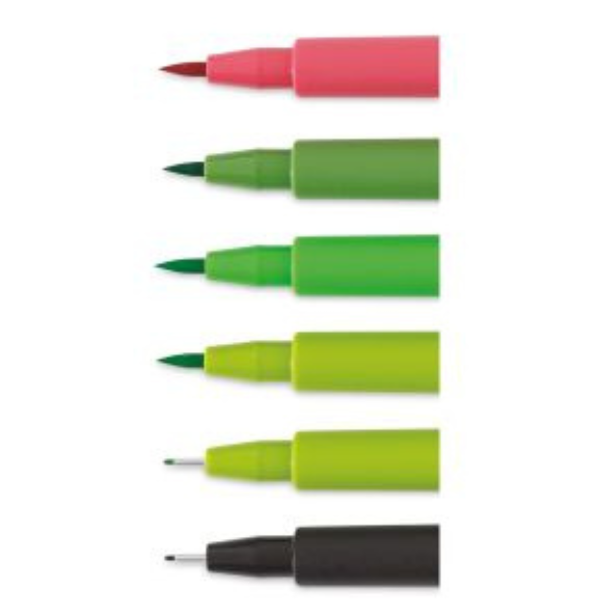 Rotuladores Tonos Verde Faber Castell Profesionales 6 Pz - MarchanteMX