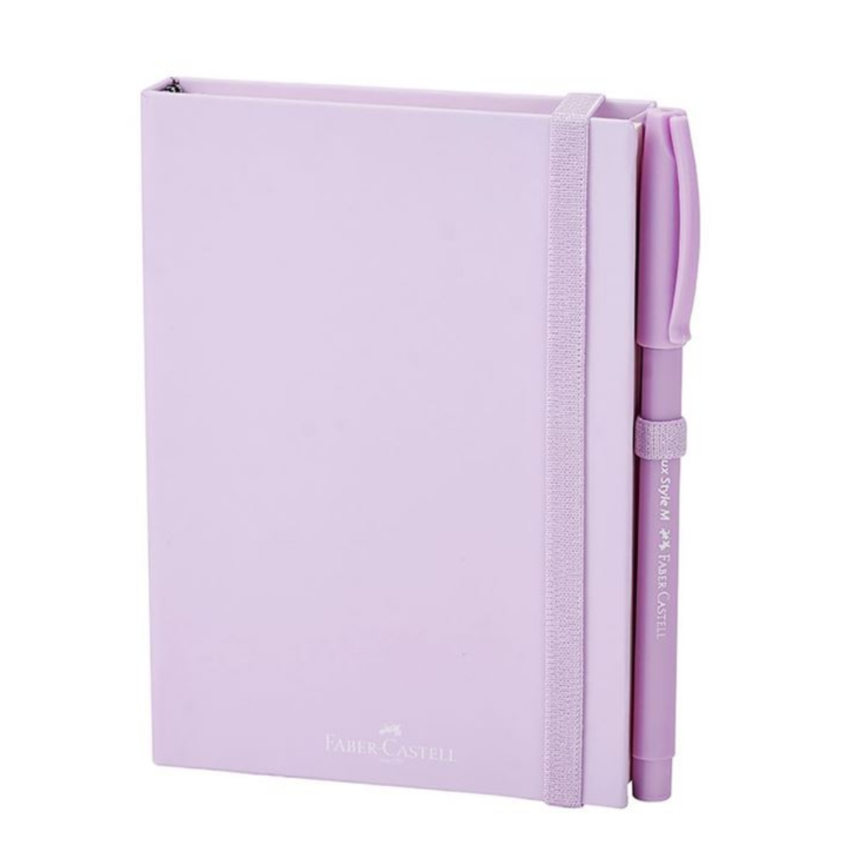 Set Mini Libreta Dibujo Violeta Pastel + Pluma Faber Castell - MarchanteMX