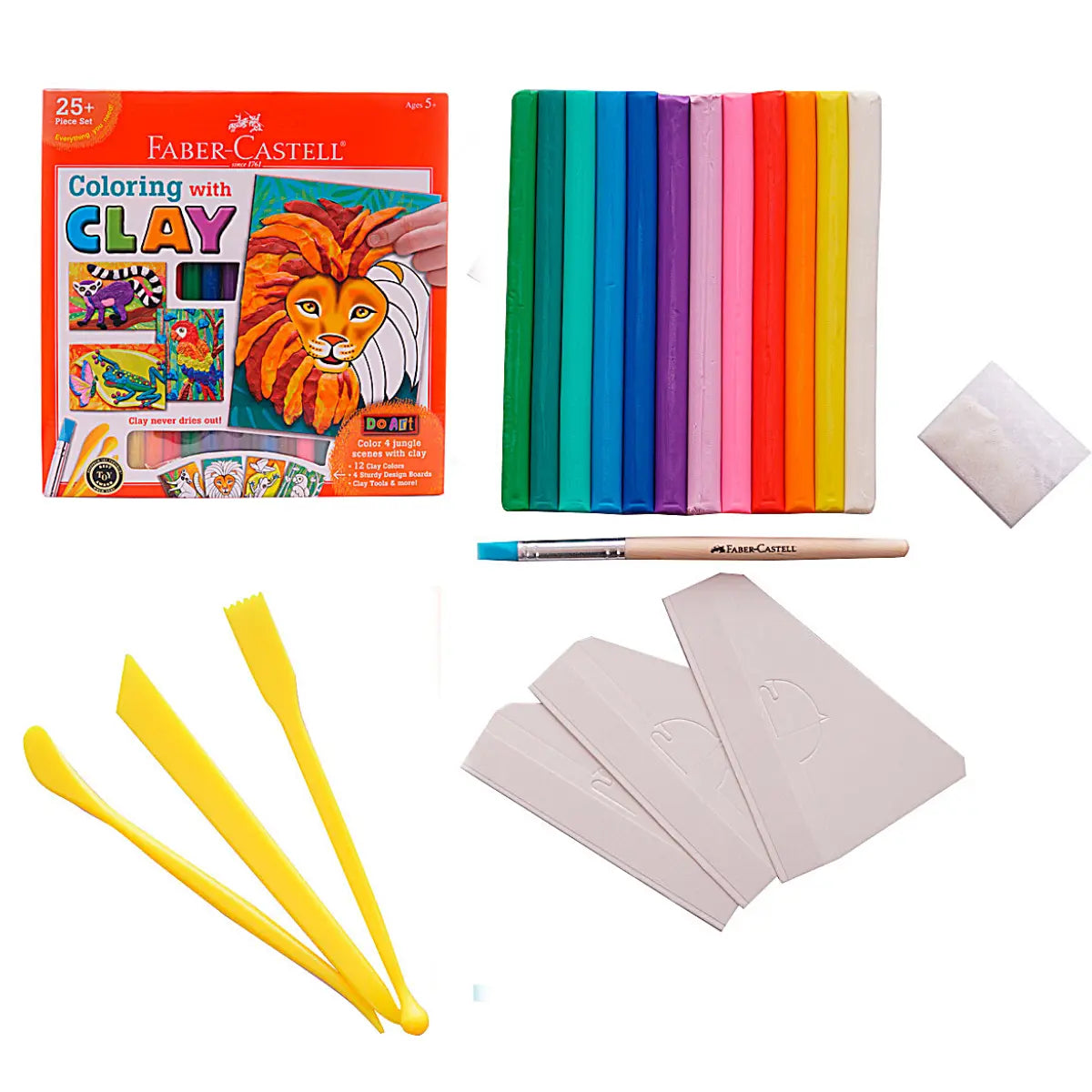 Kit Plastilina Faber Castell Clay Manualidades - Faber Castell - empaque