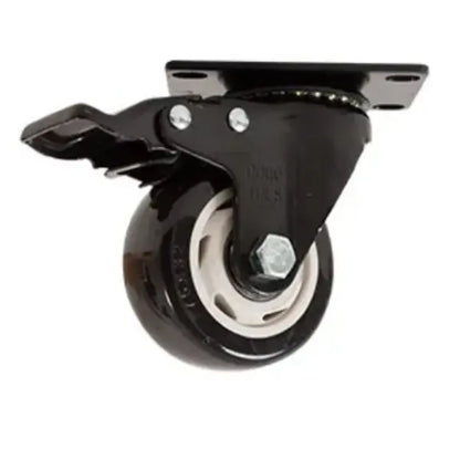 RODAJA PVC NEGRO GIRATORIA Y FRENO 3" - Dogotuls - detalle
