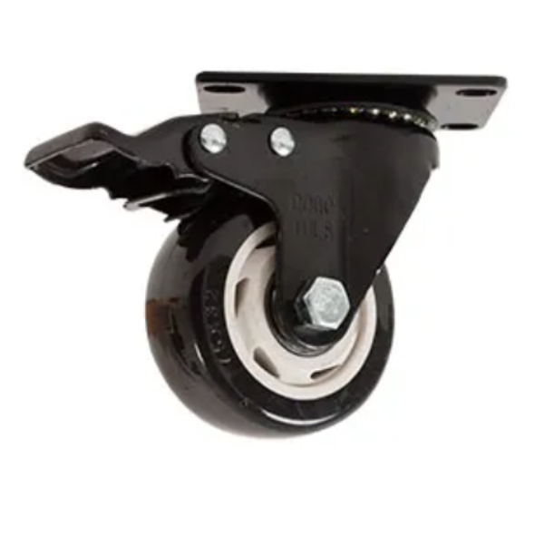 Rodaja PVC Negro Giratoria Freno 3" Dogotuls