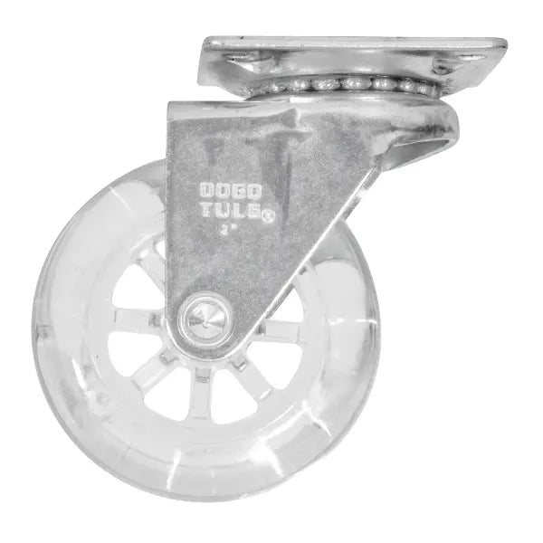 RODAJA PU TRANSPARENTE GIRATORIA 2" DOGOTULS - Dogotuls - vista lateral