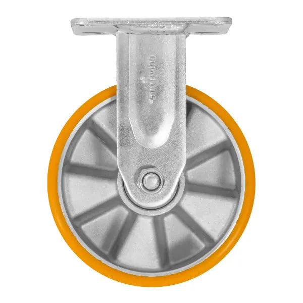 RODAJA ALUMINIO PU NARANJA FIJA 6" - Dogotuls - vista trasera