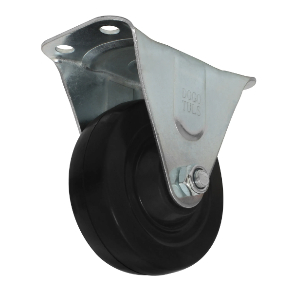 Rodaja de Hule Negro Fija 3" con Buje Dogotuls