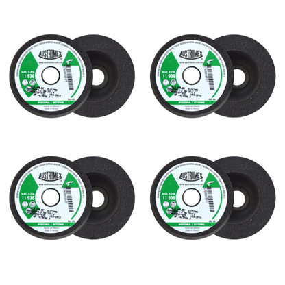 4 Piezas Copa Abrasiva Austromex Desbaste Grano 80 Carburo Silicio