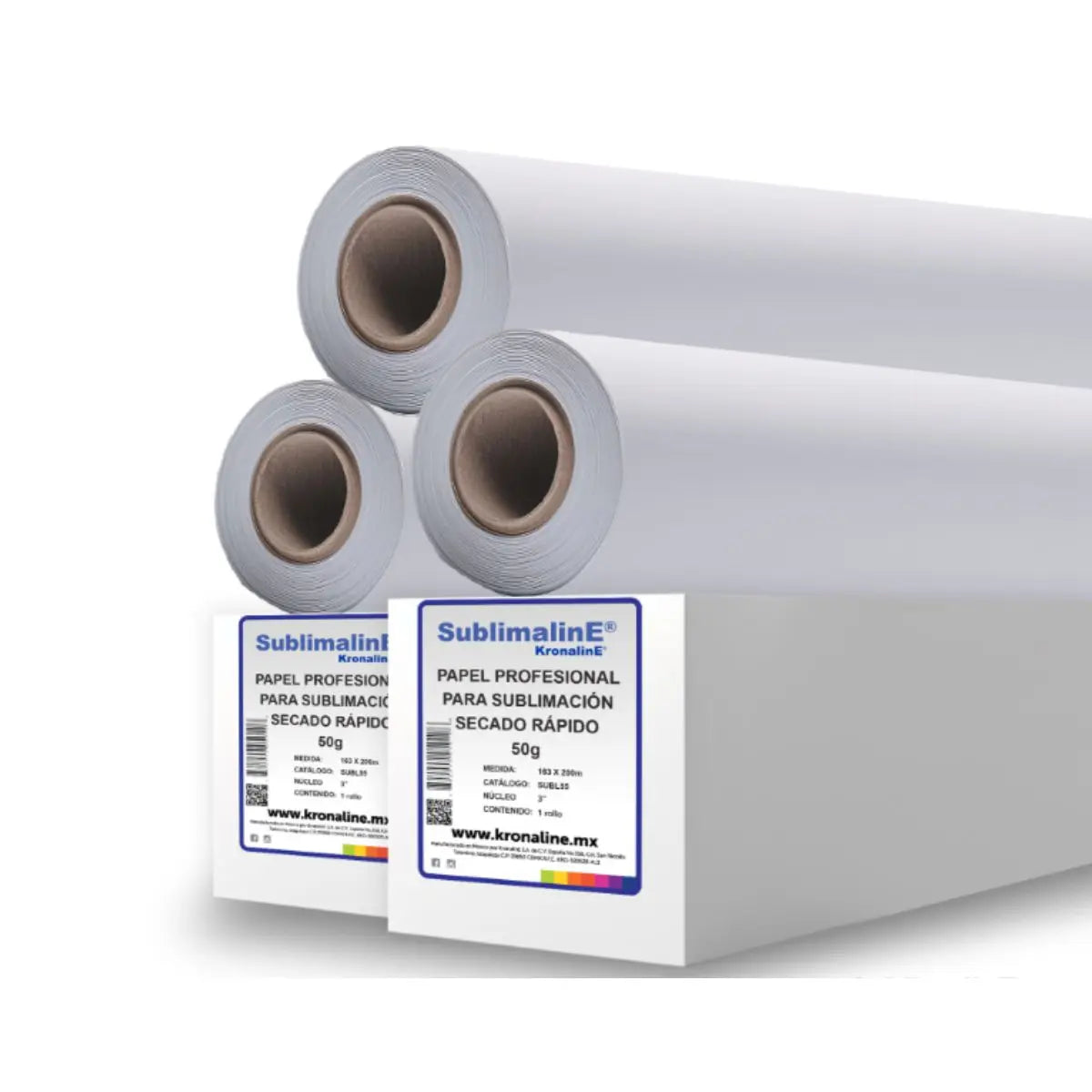 Papel Sublimacion Secado Rápido Kronaline Subl55 Profesional 1.62 x 200 m Kronaline