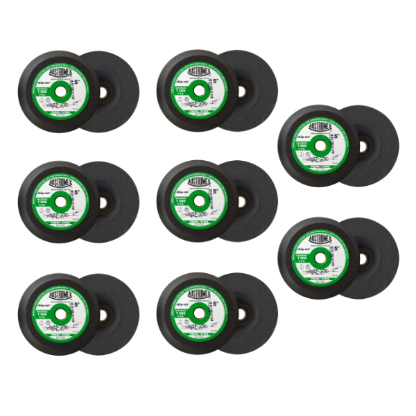 8 Piezas Copa Abrasiva Austromex Desbaste 125 X 50 X 15.9-11 Mm Fino