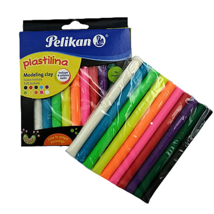 Barras Plastilina Pelikan Colores Neón 10 Piezas - Pelikan - accesorios