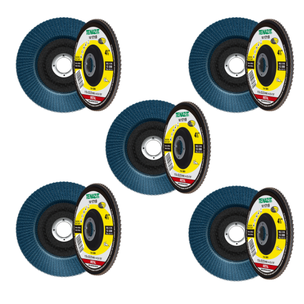 5 Piezas Disco Laminado Tenazit 1719 Desbaste Acero 4 1/2 PuLG