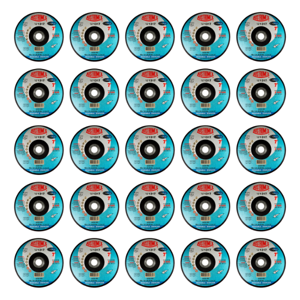 25 Piezas Disco Abrasivo Austromex Corte Acero 180x1.6x22.23 Mm 7puLG
