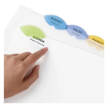 5 Pestañas Ovaladas Separador Plástico Avery Insertables