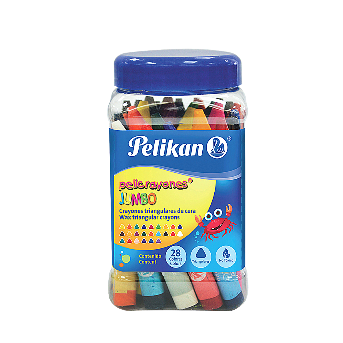 Crayones Jumbo Cera de Colores Pelikan 28 Piezas