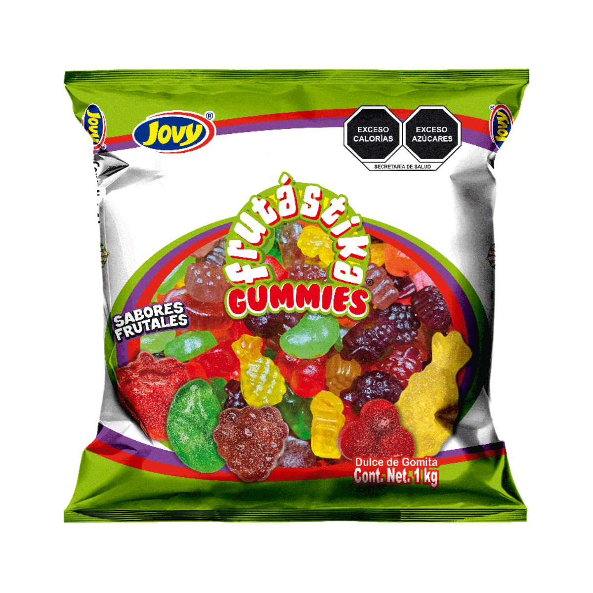 1 Kg Gomitas Frutal Jovy Sabores Frutales Bolsa Frutastika