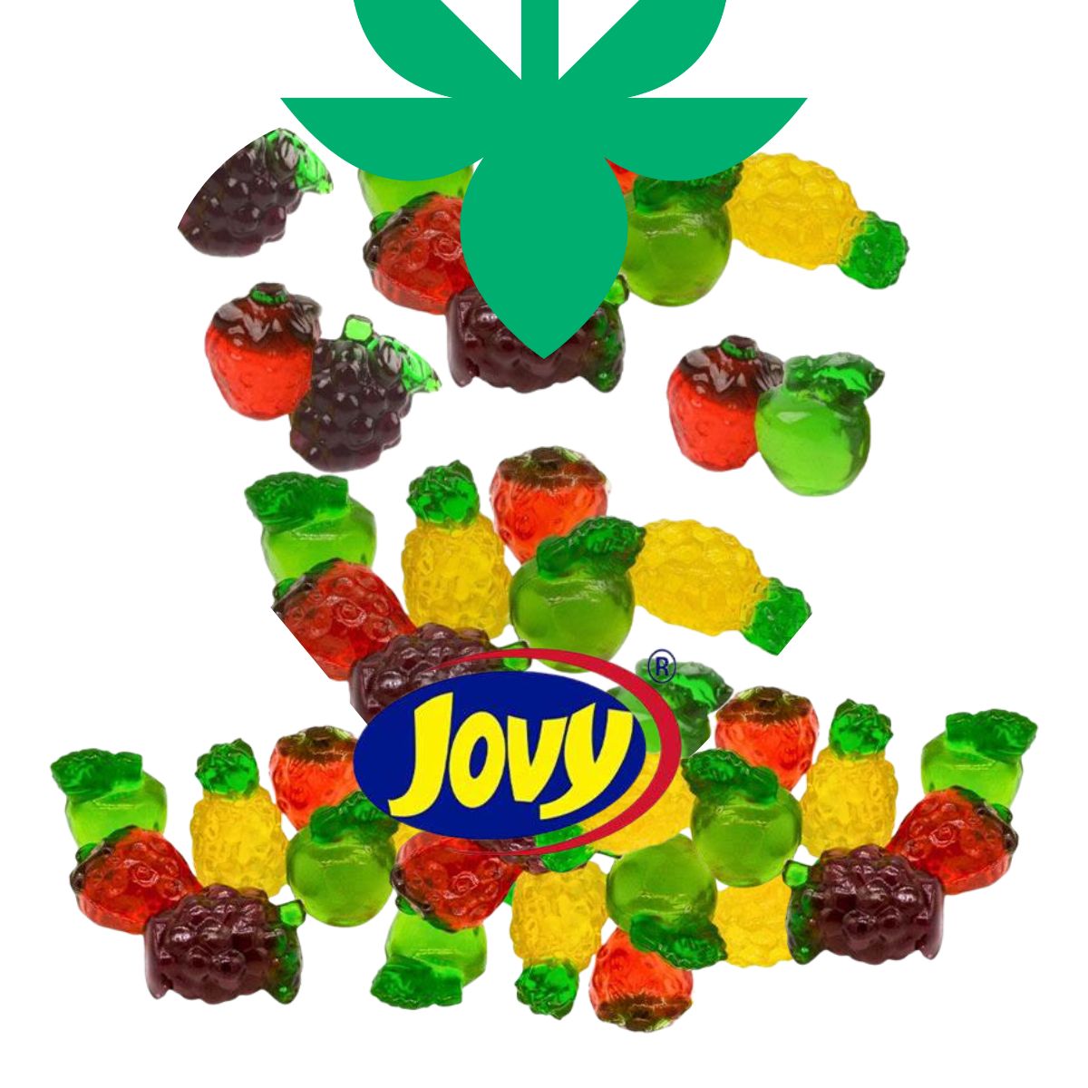 1 Kg Gomitas Frutal Jovy Sabores Frutales Bolsa Frutastika