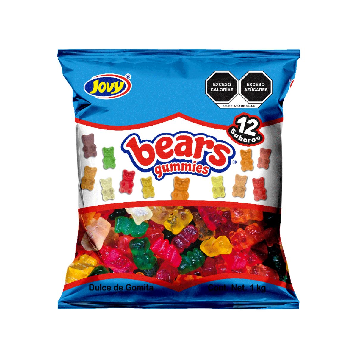 1 Kg Gomitas Ositos Jovy Sabores Frutales Bears Gummie Suave