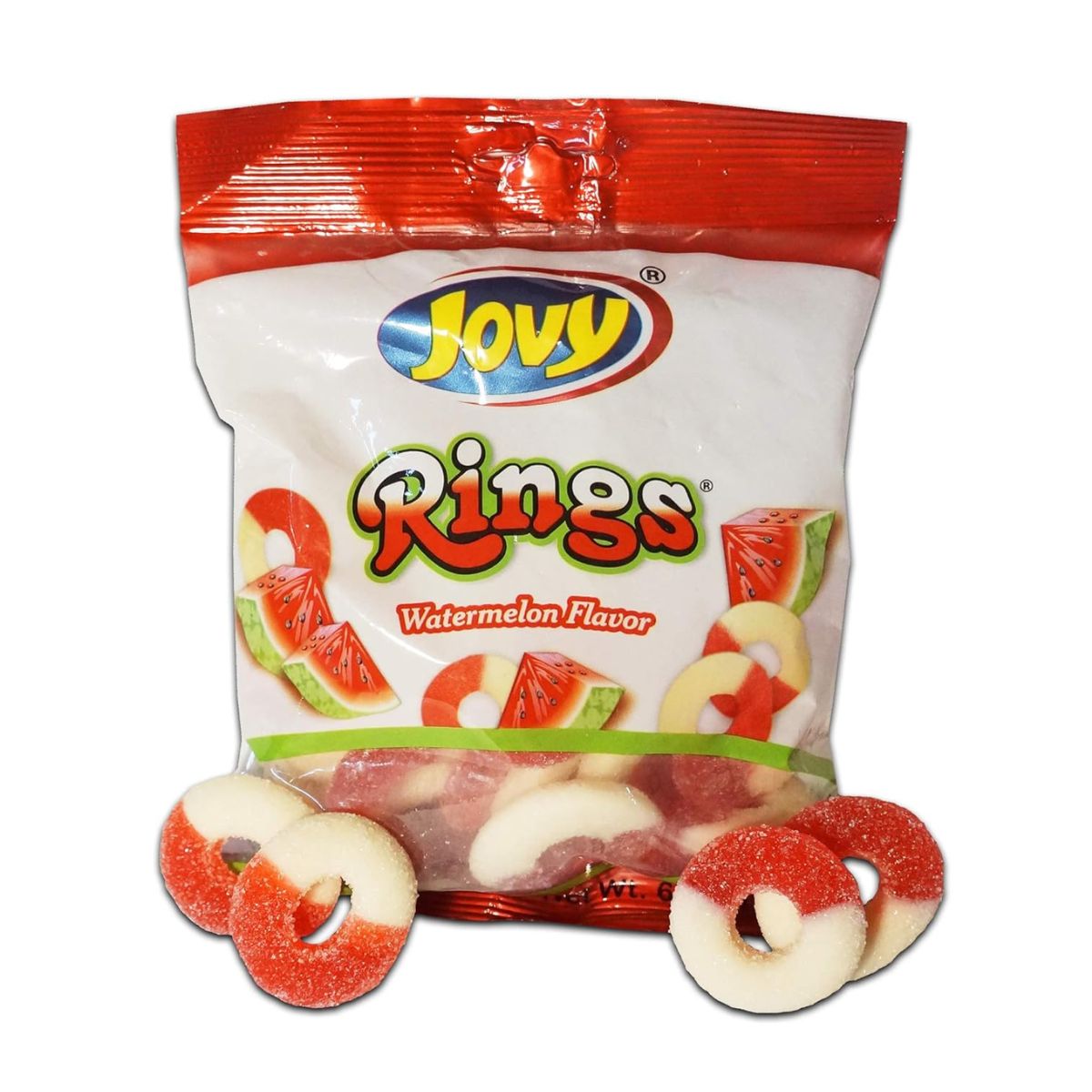 1 Kg Gomitas Ruedita Jovy Sabor Sandia Dulce Y Suave Rings