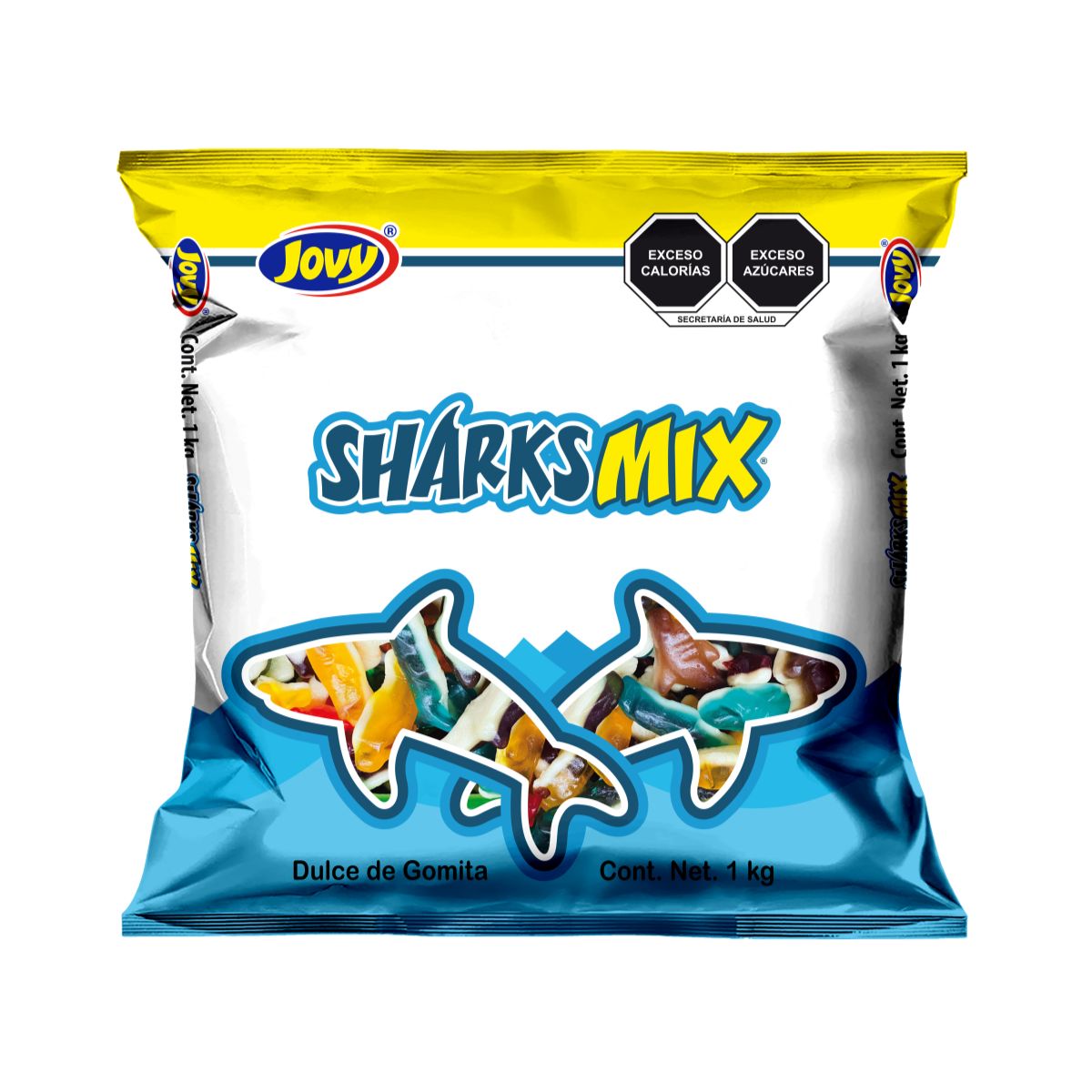 1 Kg Gomitas Tiburones Mix Jovi Sabores Frutales Suave