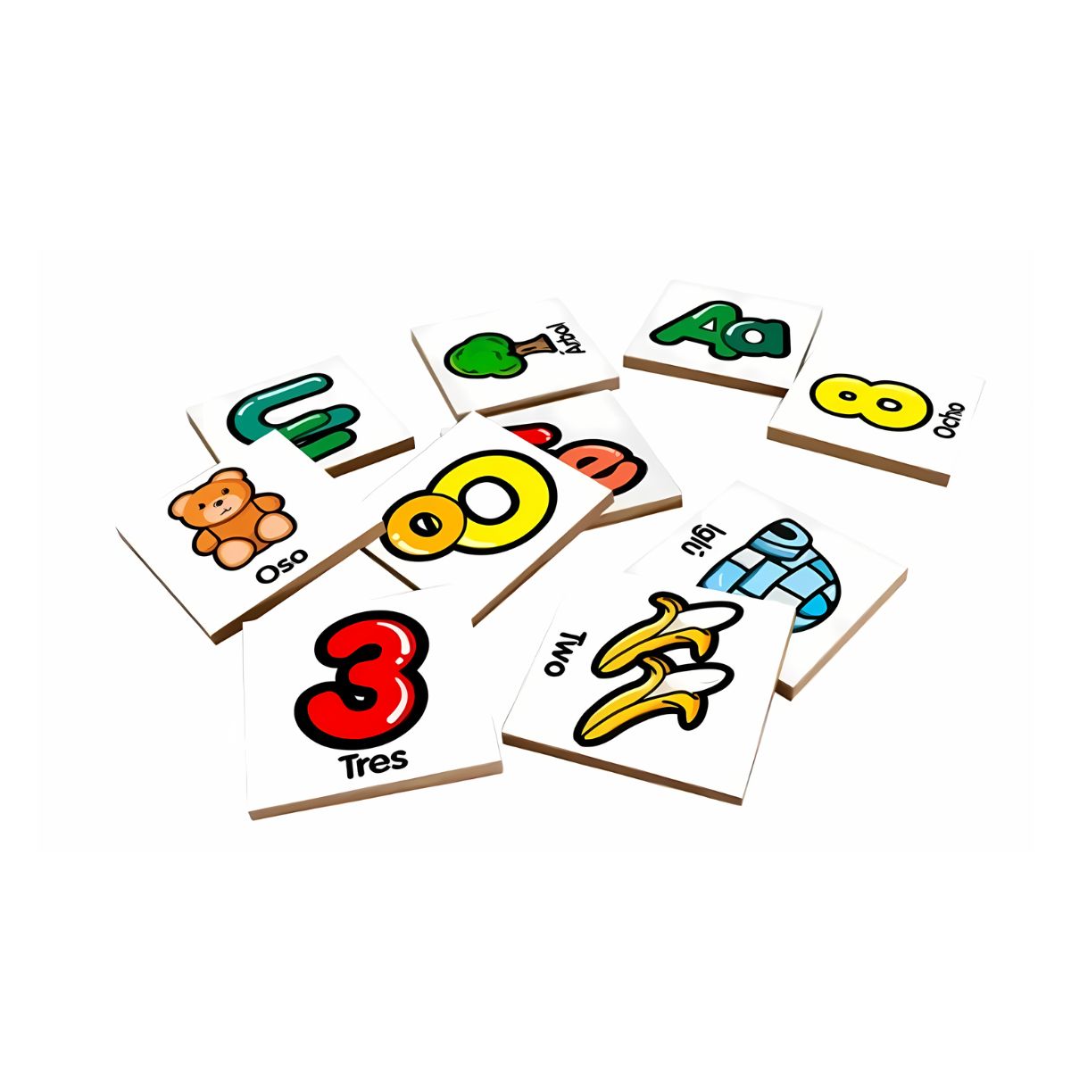 Juego De Memoria Números Y Vocales Mesa Diako Didáctico