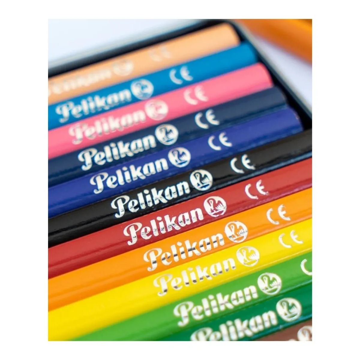 Caja 13 Lápices Colores Redondos Largos Niños Pelikan