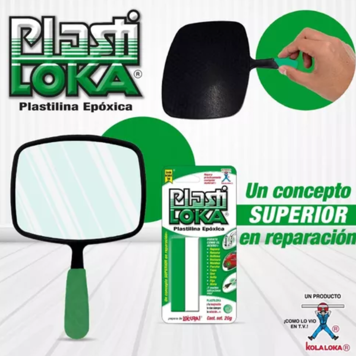 Caja 10 Plastilinas Epoxica Plasti Loka 20g Kola Loka