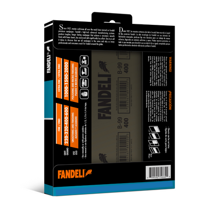 Kit 25 Hojas Lija Agua Grano Extra Fino 1000 9x11 Fandeli