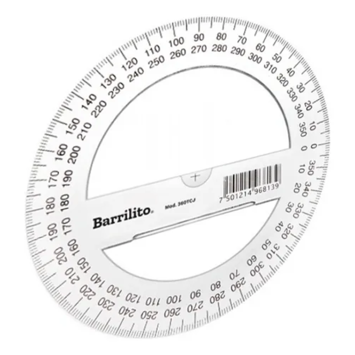 Transportador 360 Grados Barrilito 360tcj Plastico Escolar Barrilito