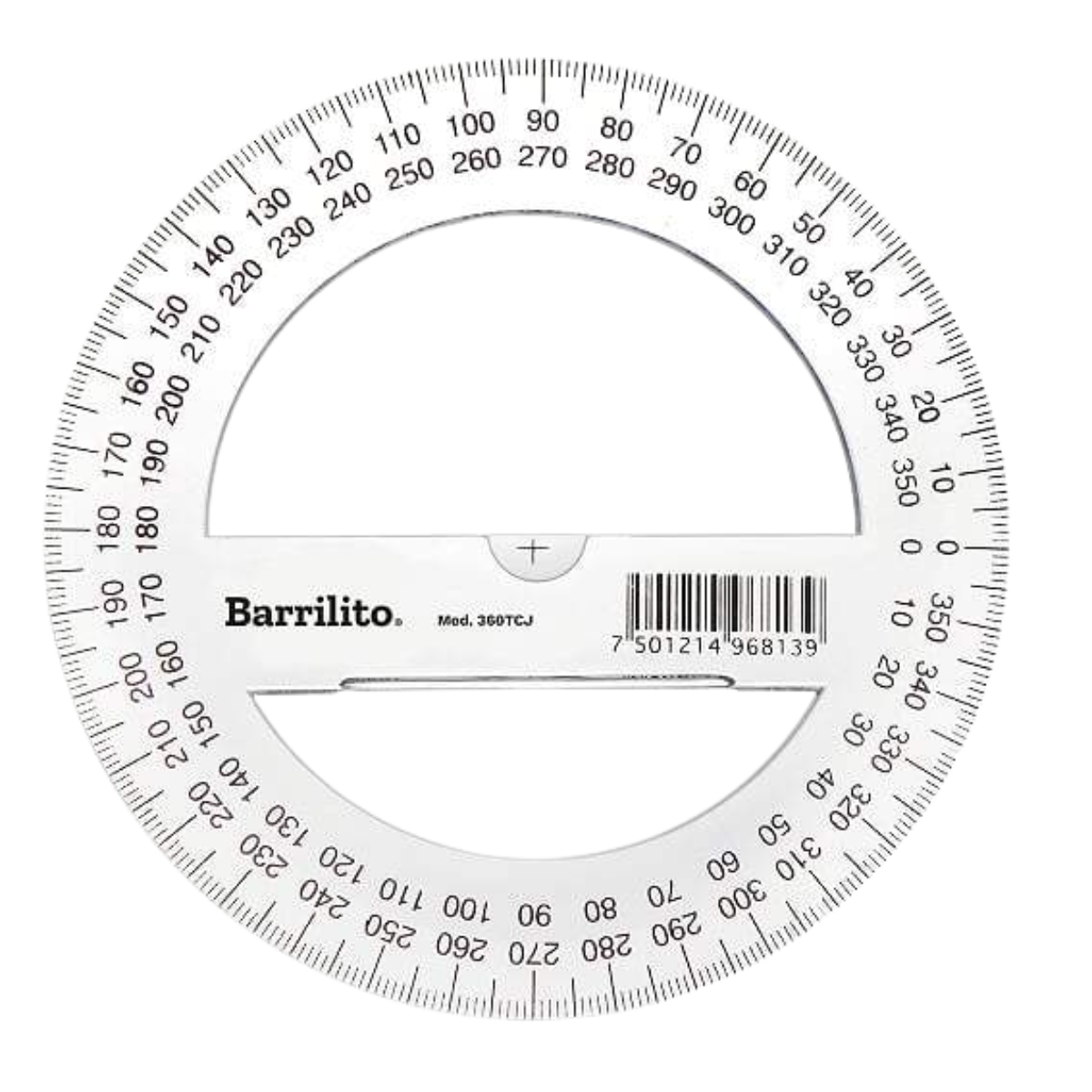 Transportador 360 Grados Barrilito 360tcj Plastico Escolar Barrilito