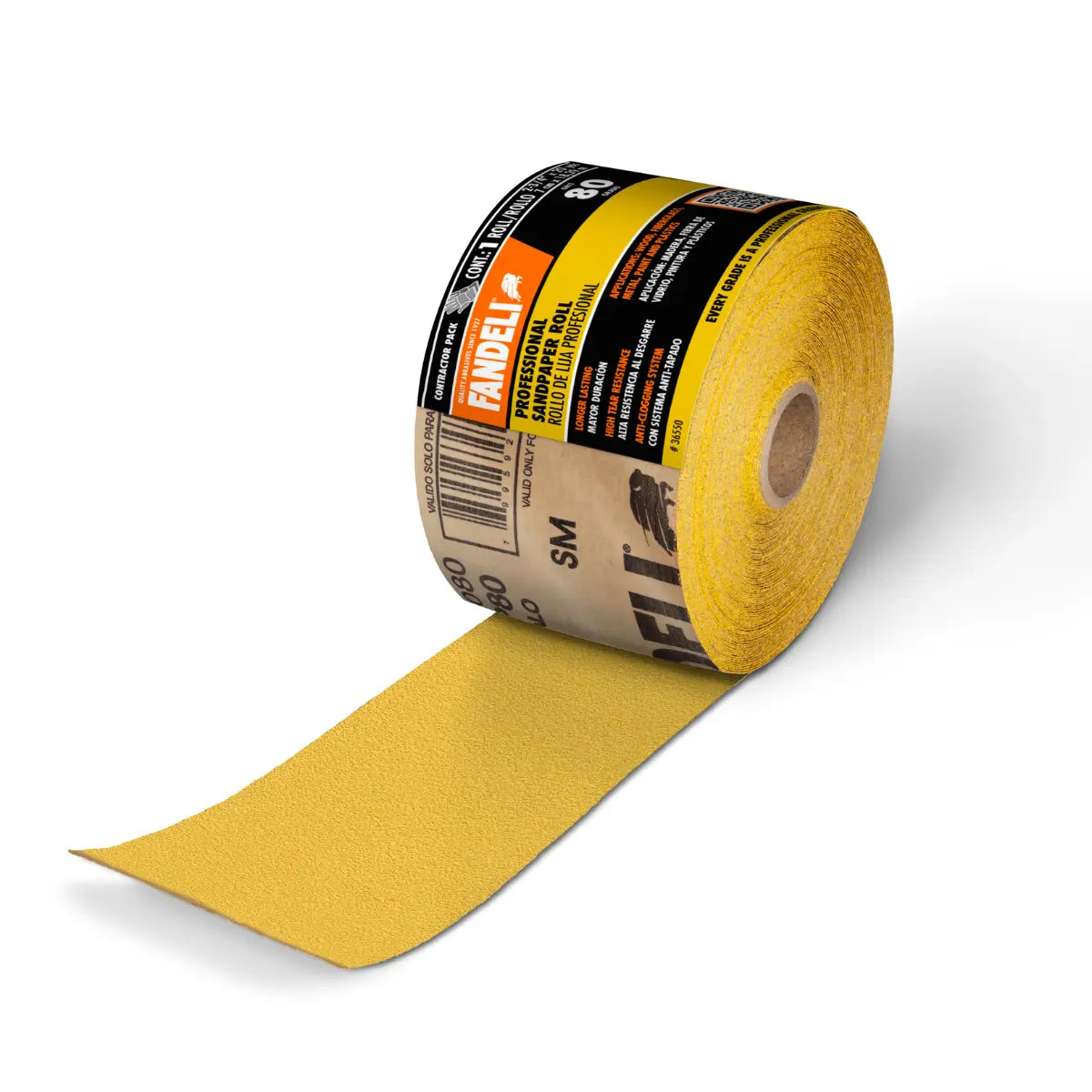 Rollo Lija Profesional Multiusos Grano 80 7cmx18m Fandeli - Marchante MX