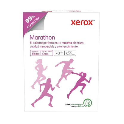 500 Hojas Xerox Marathon Papel Bond Tamaño Carta 70gr Blanco